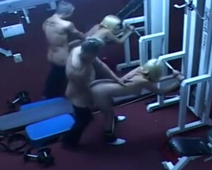 Security web cam in italian gym pound caught prompt